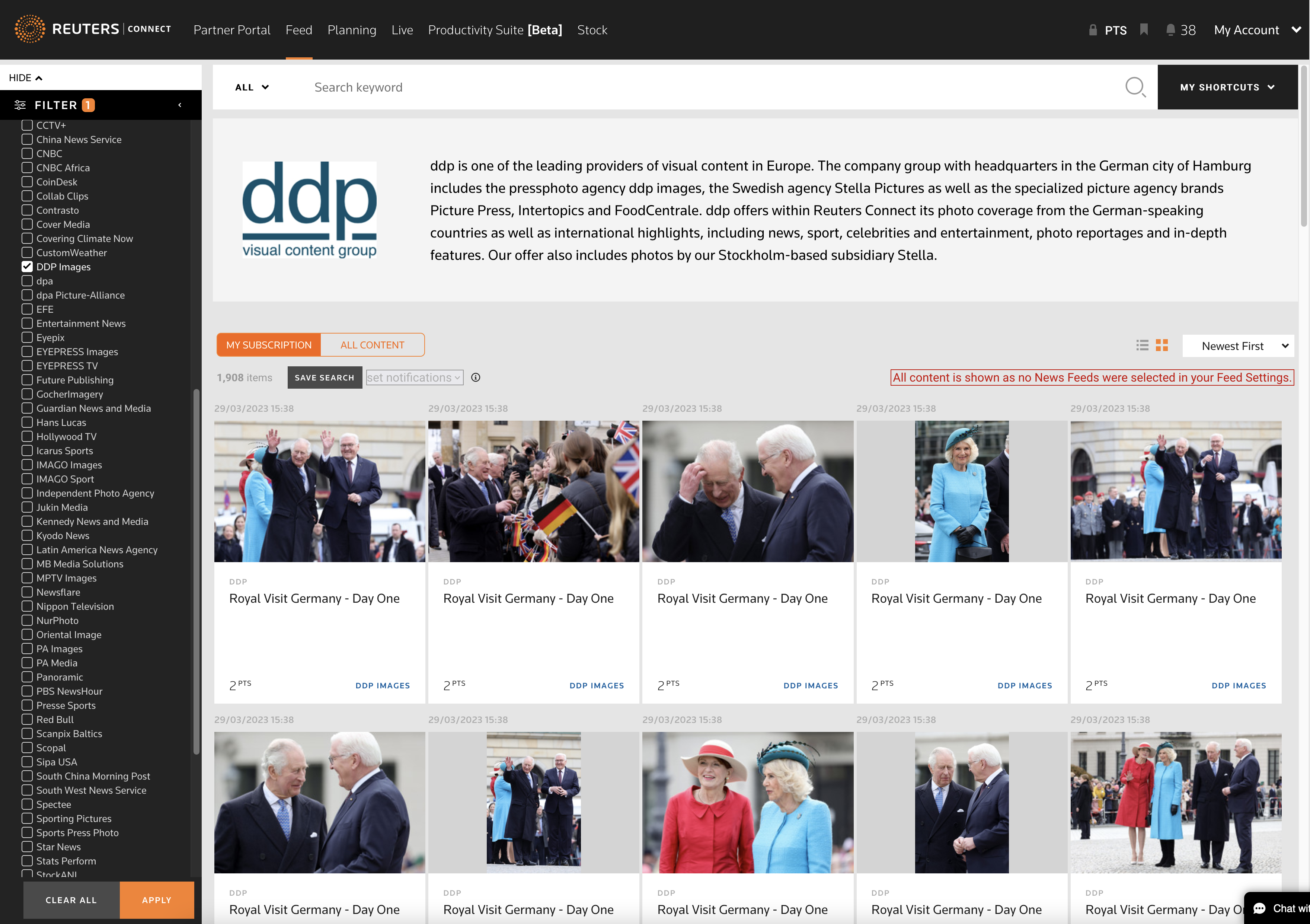 ddp new content partner on Reuters Connect